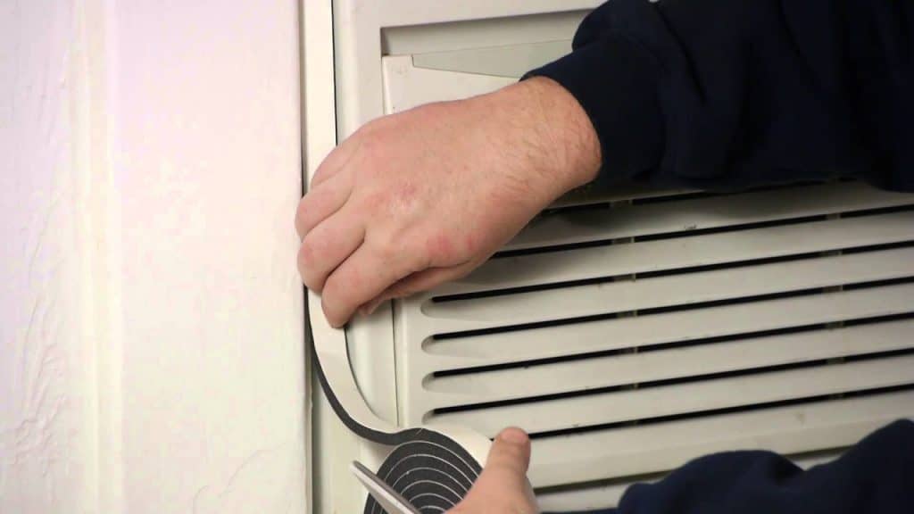 how to seal a window air conditioner for the winter